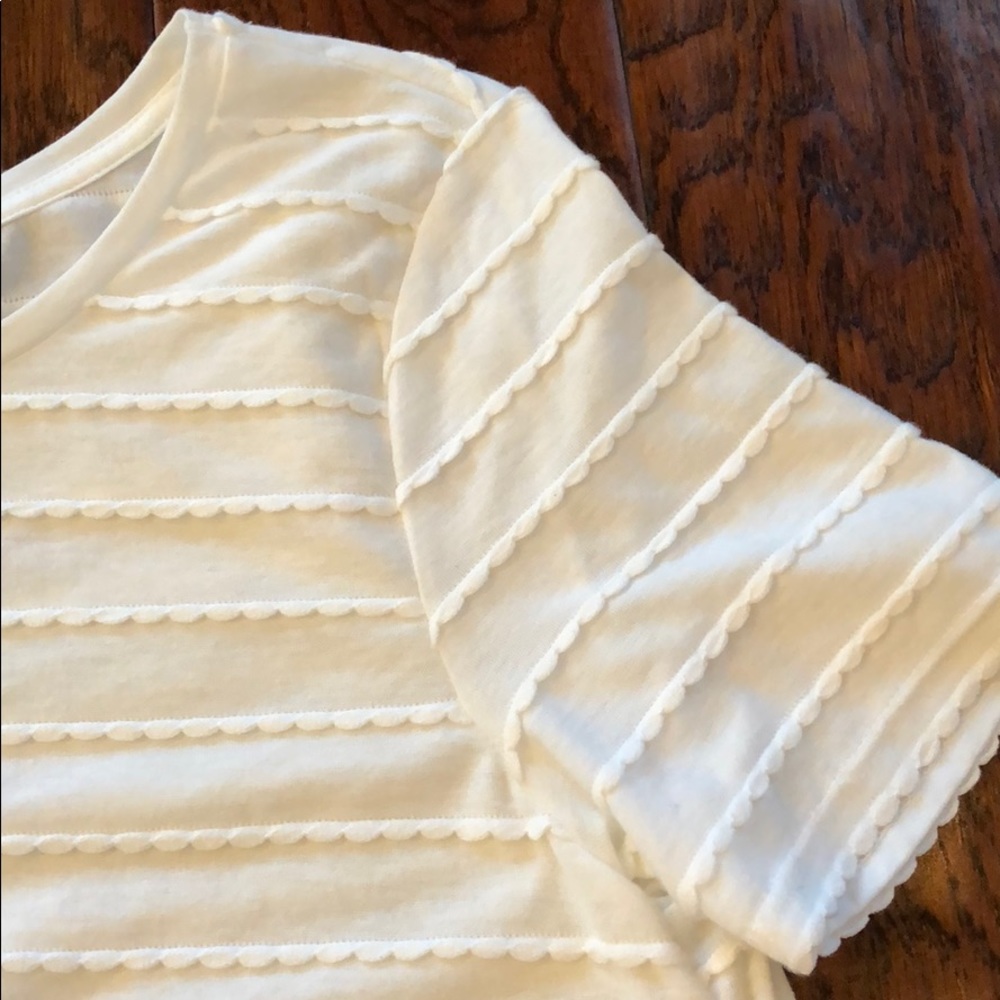 Topshop White Crop Top with Sleeves - Picture 2 of 3